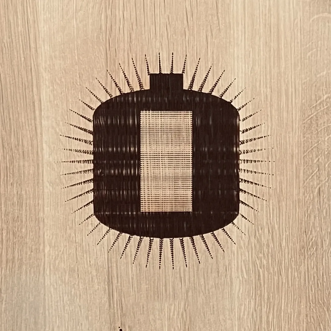 The Warehouse #1 emblem burnt into the oak head of a cask