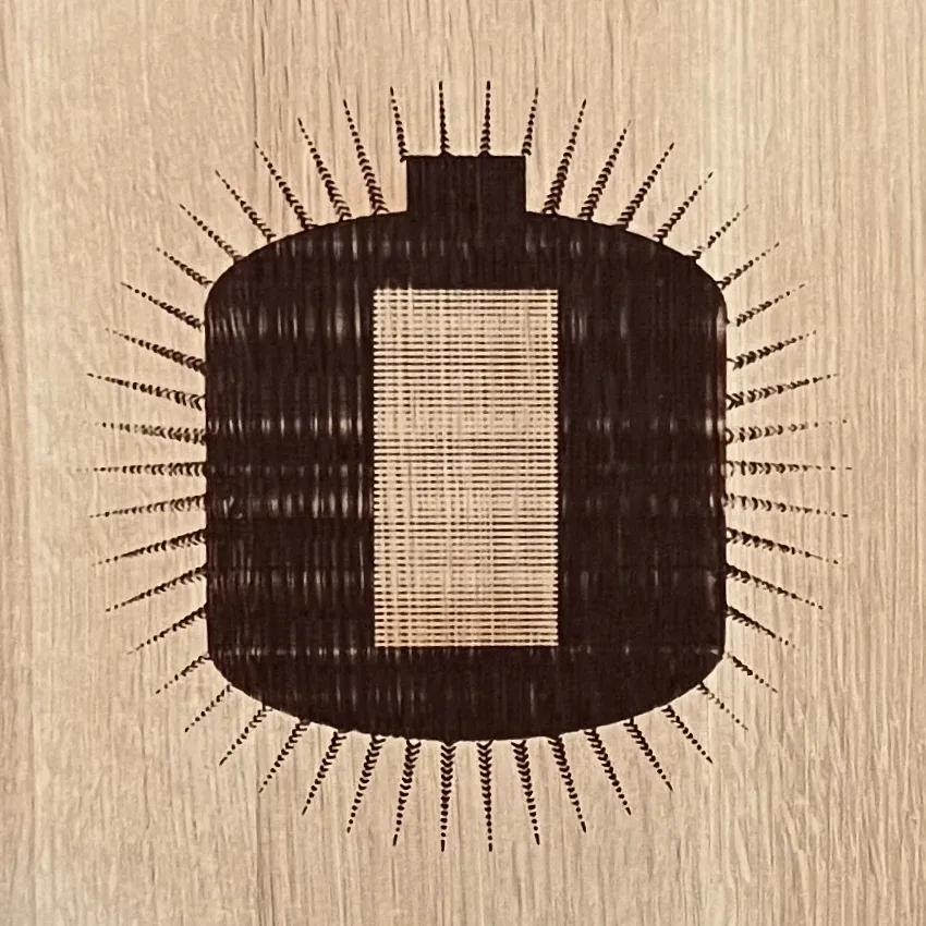 The Warehouse #1 emblem burnt into an oak barrel head
